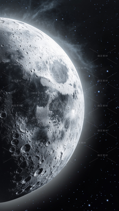 宇宙系列月球+星空
