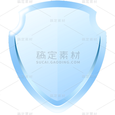 通用简约立体厚度盾形玻璃框元素