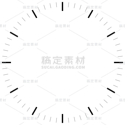 图标系列矢量黑色时钟图标（td）