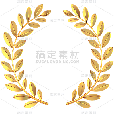 植物3D材质黄色麦穗元素素材