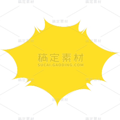通用促销简约卡通爆炸框文本框边框元素