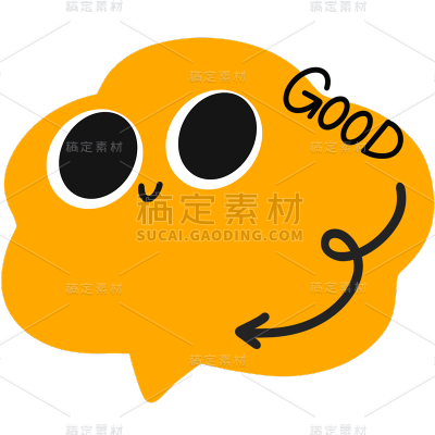 促销通用潮流趣味拟人表情标签元素素材