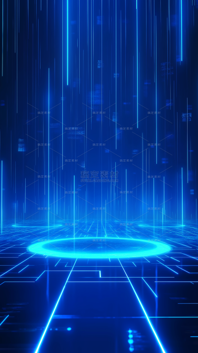 科技风系列蓝色光点光线光效背景