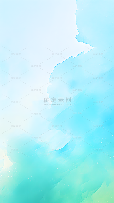 通用简约彩色蓝色绿色水彩晕染印染背景