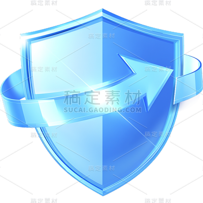 图标系列3D玻璃风盾牌
