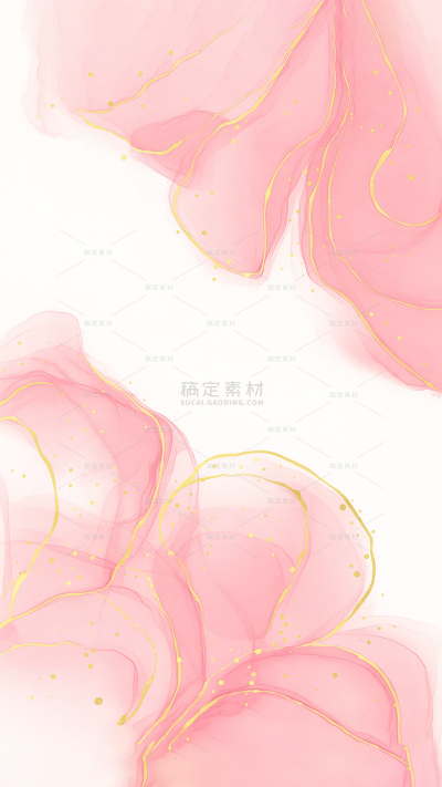 背景系列水彩风渐变花瓣纹理背景（td）