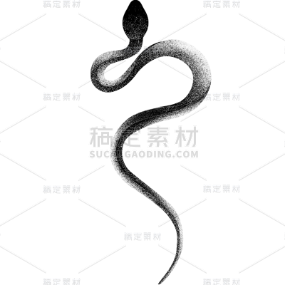 蛇年春节通用蛇纹理元素动物贴纸