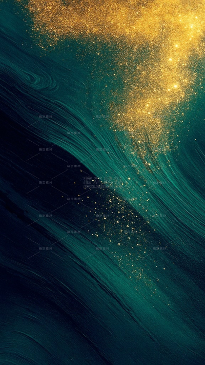 背景系列肌理感流动碧金鎏金背景