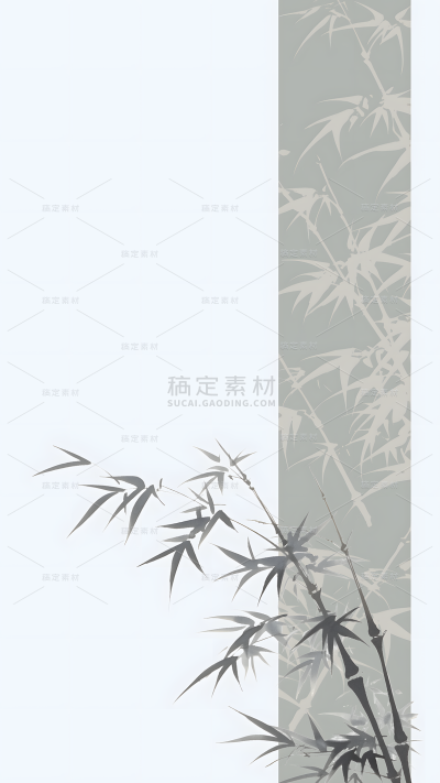 植物通用中国风竹子背景场景图片素材