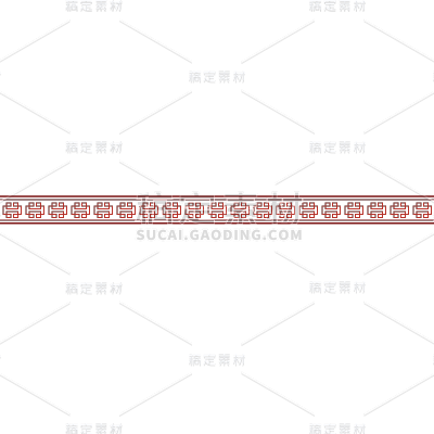 简约中式分割线通用元素素材