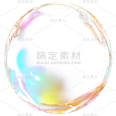 通用彩色透明气泡冒泡元素贴纸