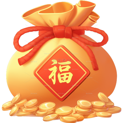 促销系列2拟物风光泽感金币福袋福