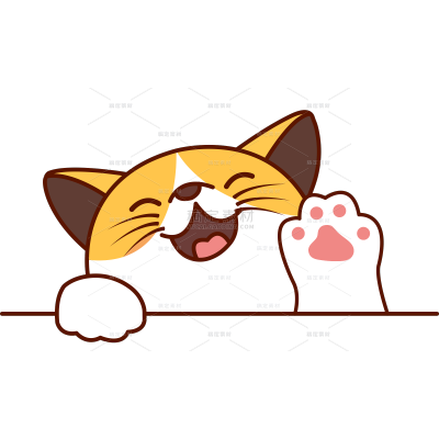 动物系列卡通小猫探头元素贴纸td）