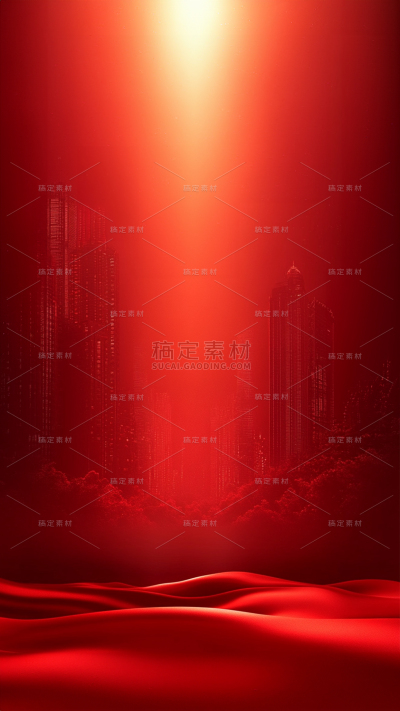 背景系列红金色绸缎光效背景