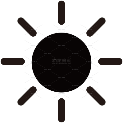 图标系列矢量黑色太阳气象天气图标（td）