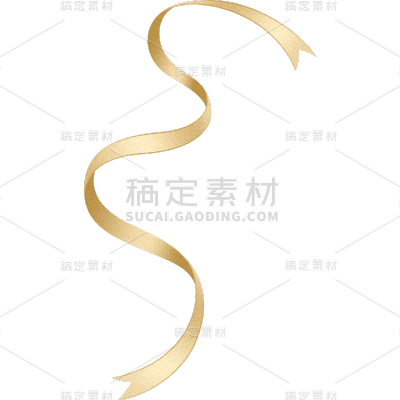 金色丝带绸带飘带