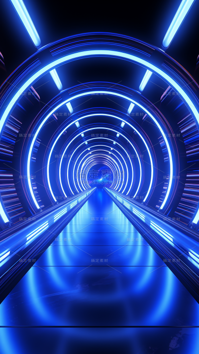 3D立体三维空间科技背景