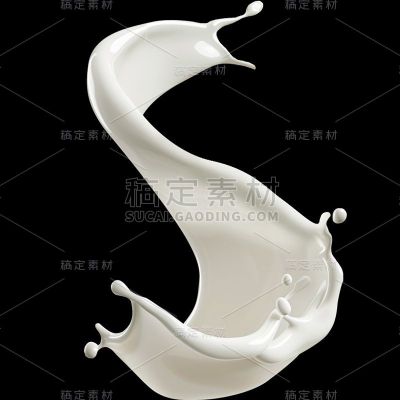 特效通用白色牛奶奶质液体元素素材
