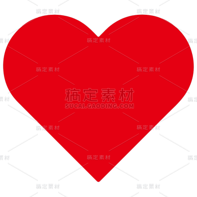 图标系列扁平风红色爱心桃心装饰图标（td）