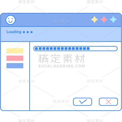 手绘-可爱弹窗电脑窗口贴纸5