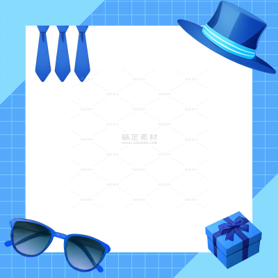 Father's Day Blue Frame Graphic Illustrations Background Image