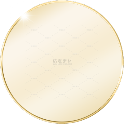 促销系列轻奢感简约光泽光效圆形标签