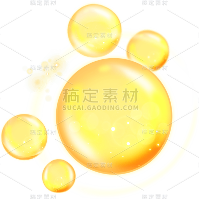 常规系列插画鱼油胶囊通用元素素材