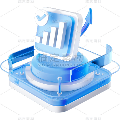互联网商务企业科技微软风科技3D立体C4D组合元素