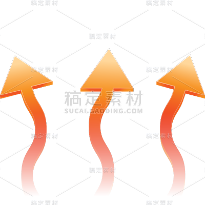 通用插画渐变透气箭头组合元素
