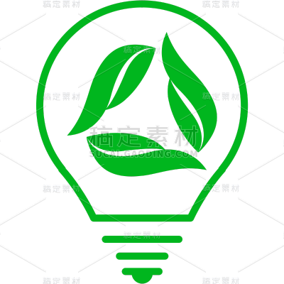 图标系列-通用-节能叶子通用贴纸
