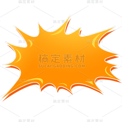 通用立体高光爆炸框元素