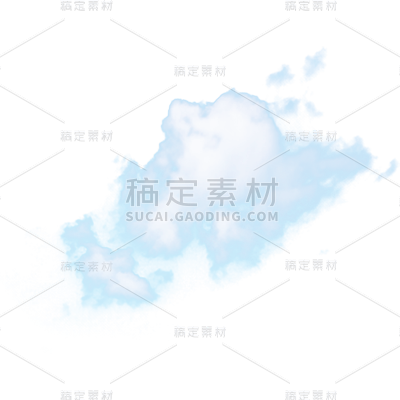 写实风格白云贴纸