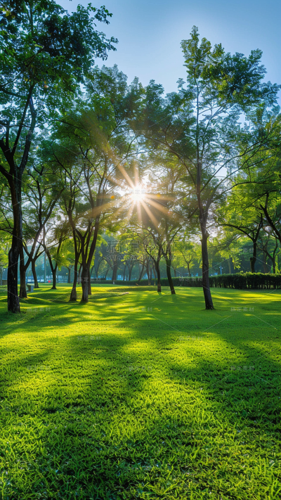 植物通用实景树林草地背景场景图片素材