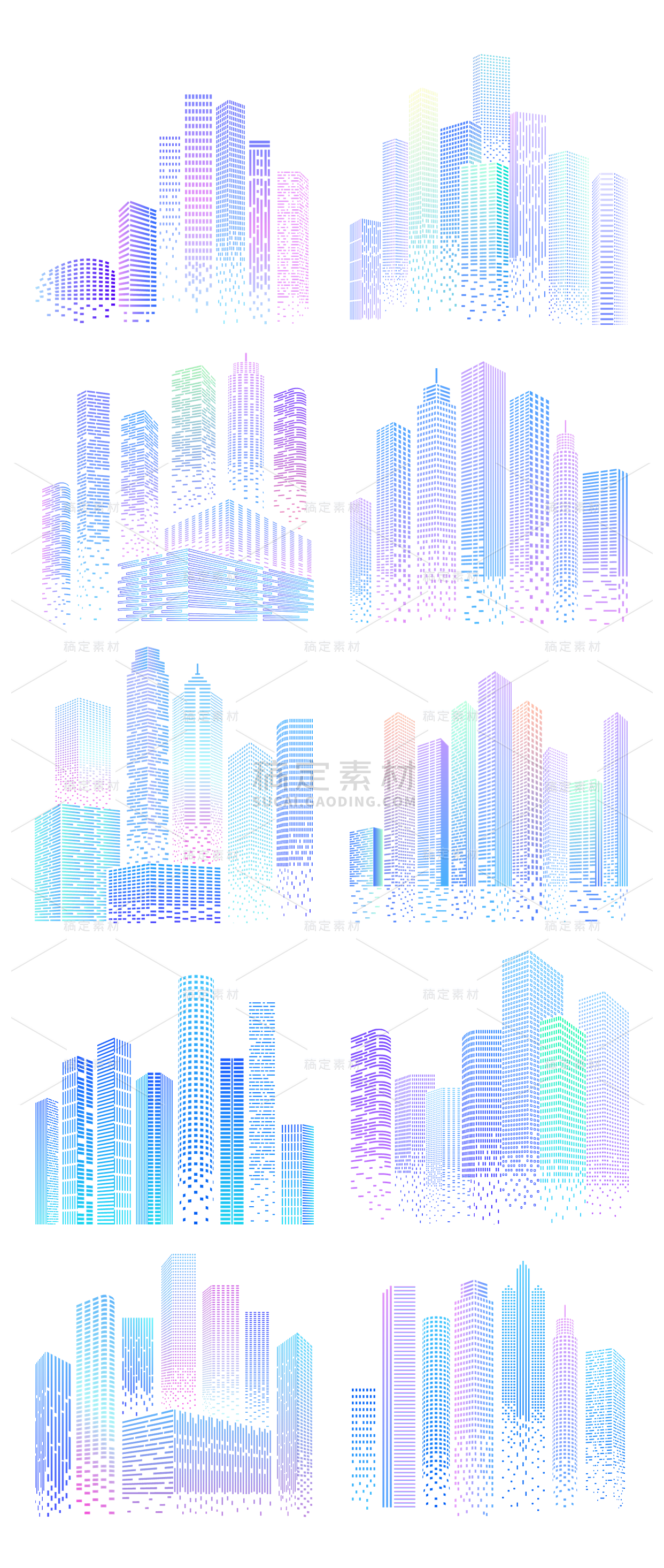 2309SC-素材组合-科技粒子城市
