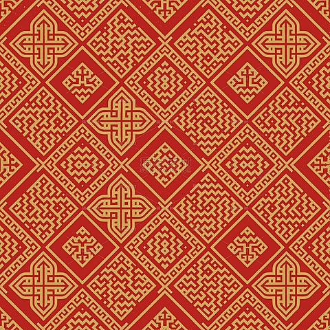 常规内容-纹理系列中式喜庆繁密花纹