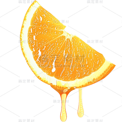 果蔬系列通用写实橙子/切片元素素材