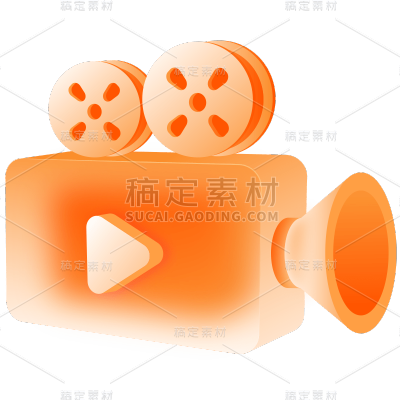 促销活动直播3DC4D立体磨砂摄影机元素素材
