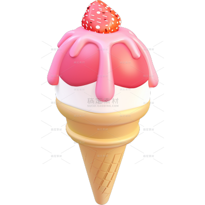 美食3D风冰淇淋
