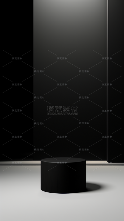 3D三维立体空间黑色背景