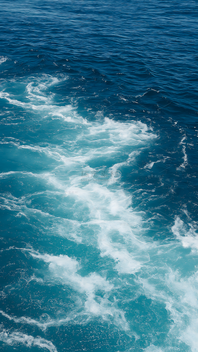 背景系列写实风蓝色大海海浪背景（td）