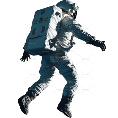 宇宙系列写实感宇航员漂浮背面贴纸