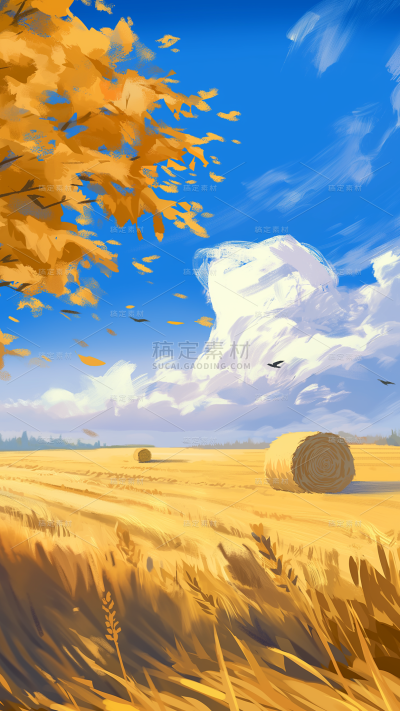 秋天通用肌理插画背景图片