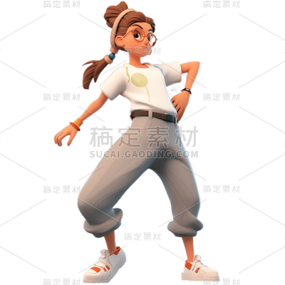 3D人物动作静态贴纸