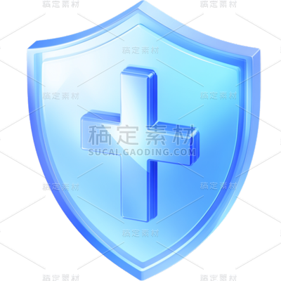 图标系列3D玻璃风盾牌
