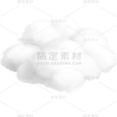 气象系列写实团状棉花云朵贴纸