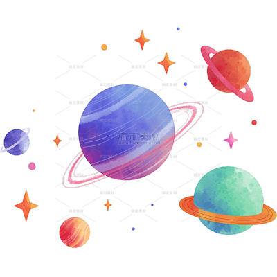 宇宙系列插画圆点星球