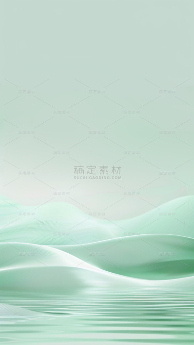 通用绿色立体山脉场景背景素材