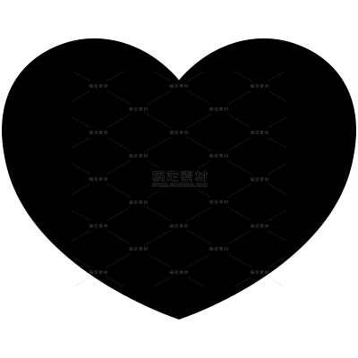图标系列黑色简约风桃心爱心装饰图标（td）