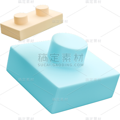 儿童节通用3D积木装饰物物品元素素材
