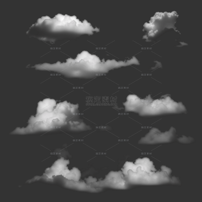 特效系列写实感云朵组合元素贴纸